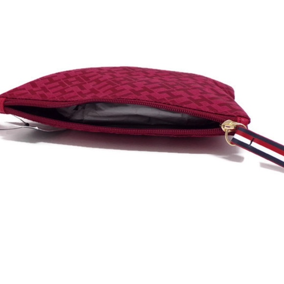 Tommy Hilfiger Red Womens Wristlet Wallet Small Casual Logo Bag WA1539 - Picture 6 of 6